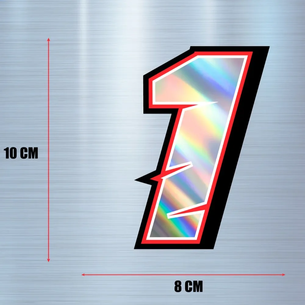 1pc 0123456789 Reflective Laser Number Stickers for Motorbike Fuel Tank Front Fairing Helmet Decors 0to9 Waterproof Vinyl Decals