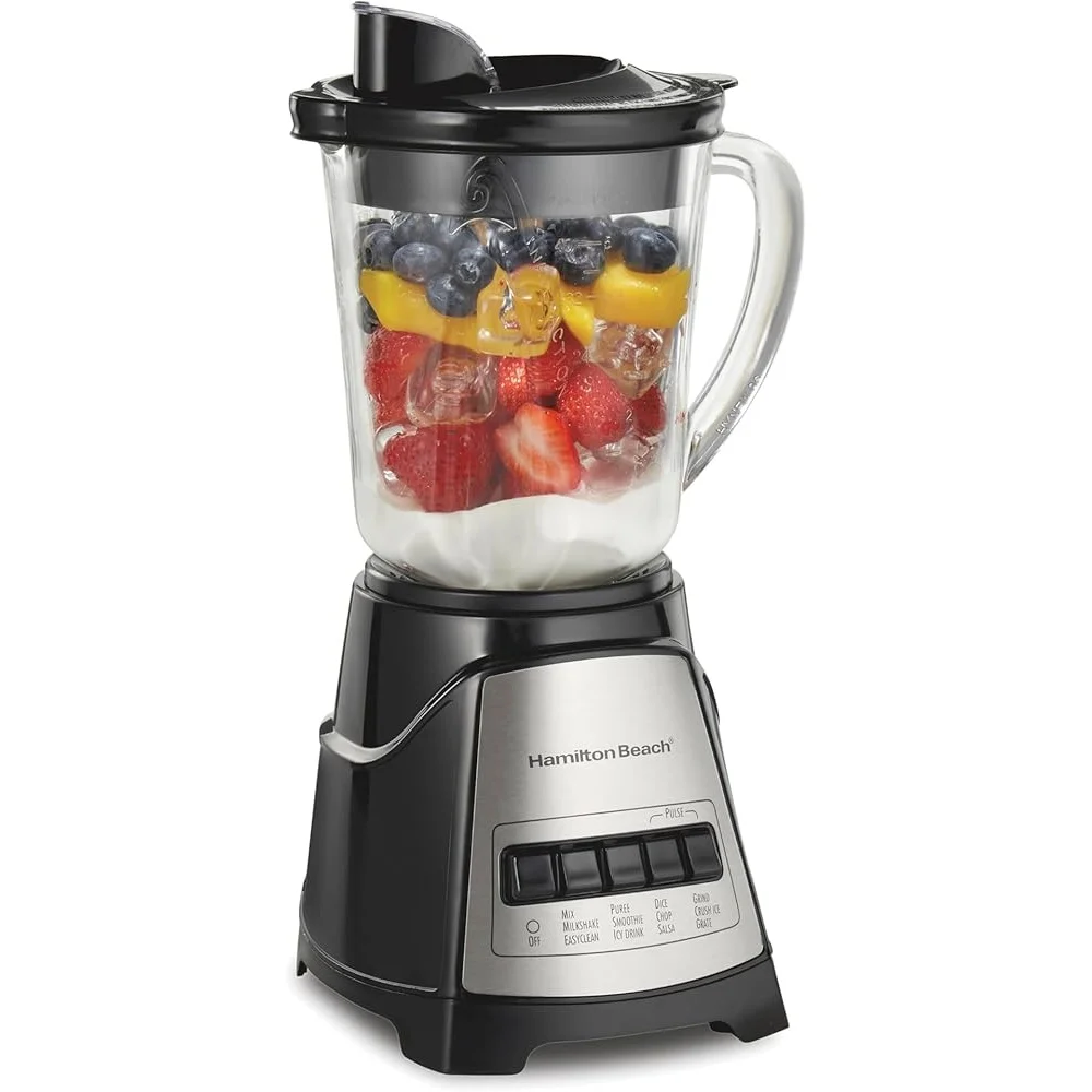 خلاط عصائر موجة 700 وات، برطمان زجاجي 40 أونصة، 12 وظيفة، سحق الثلج، هريس المشروبات المجمدة