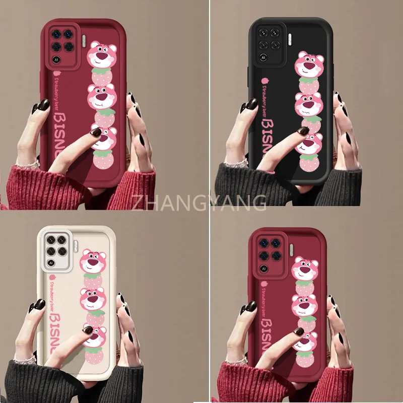Case For OPPO A94 4G Reno 5F Cute cartoon bear phone case with silicone TPU soft case anti drop and shockproof phone camera full image 5