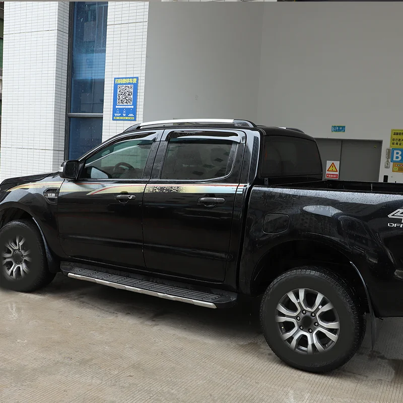 

Для Ford Ranger 2015-2021 ABS 4*4 оконный козырек от дождя, вентиляционный козырек от солнца, дефлектор, черные навесы, солнцезащитный козырек