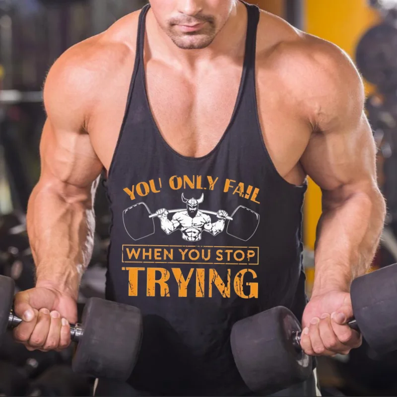 Men's Training Stringer Tank Top, Athletic Quick-Dry Slim-Fit Workout Vest, Elastic Fabric Breathable Sleeveless Muscle for Gym