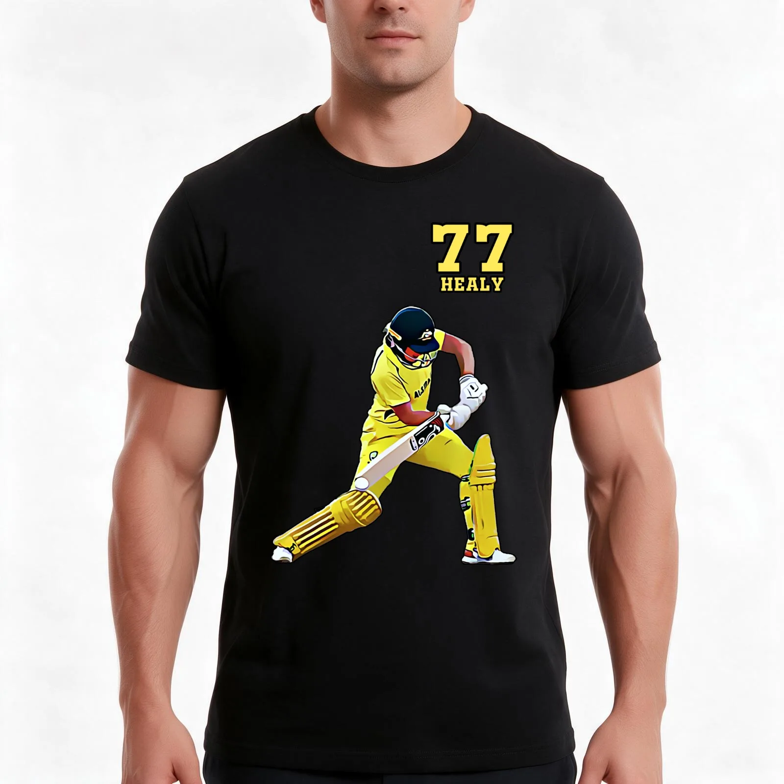 Alyssa Healy-Australian Batter-T20 Batter-Australian Women Player-Vector Art T-Shirt, Summer Casual Cotton Tee, Unisex Men Women