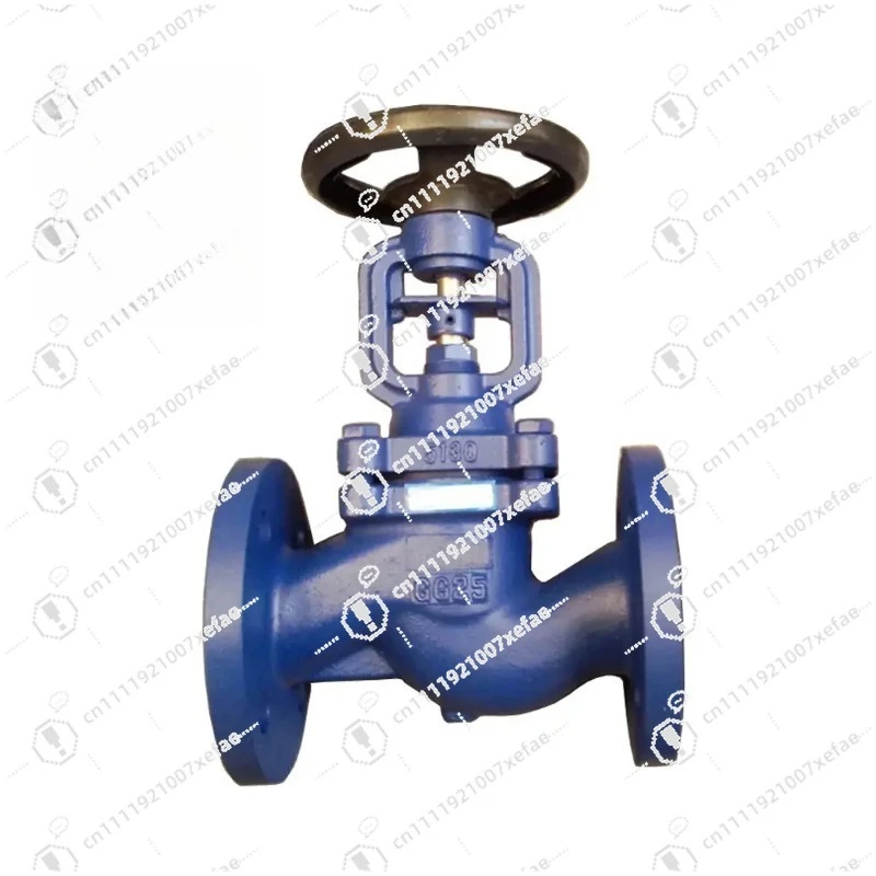 High-quality wheel-shank DIN malleable cast iron cut-off control flanged bellows sealed ball valves for steam water systems