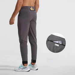 Aangepaste LOGO hardloopbroek voor heren, losse, sneldrogende geweven fitness-stropdasbroek, elastische casual broek