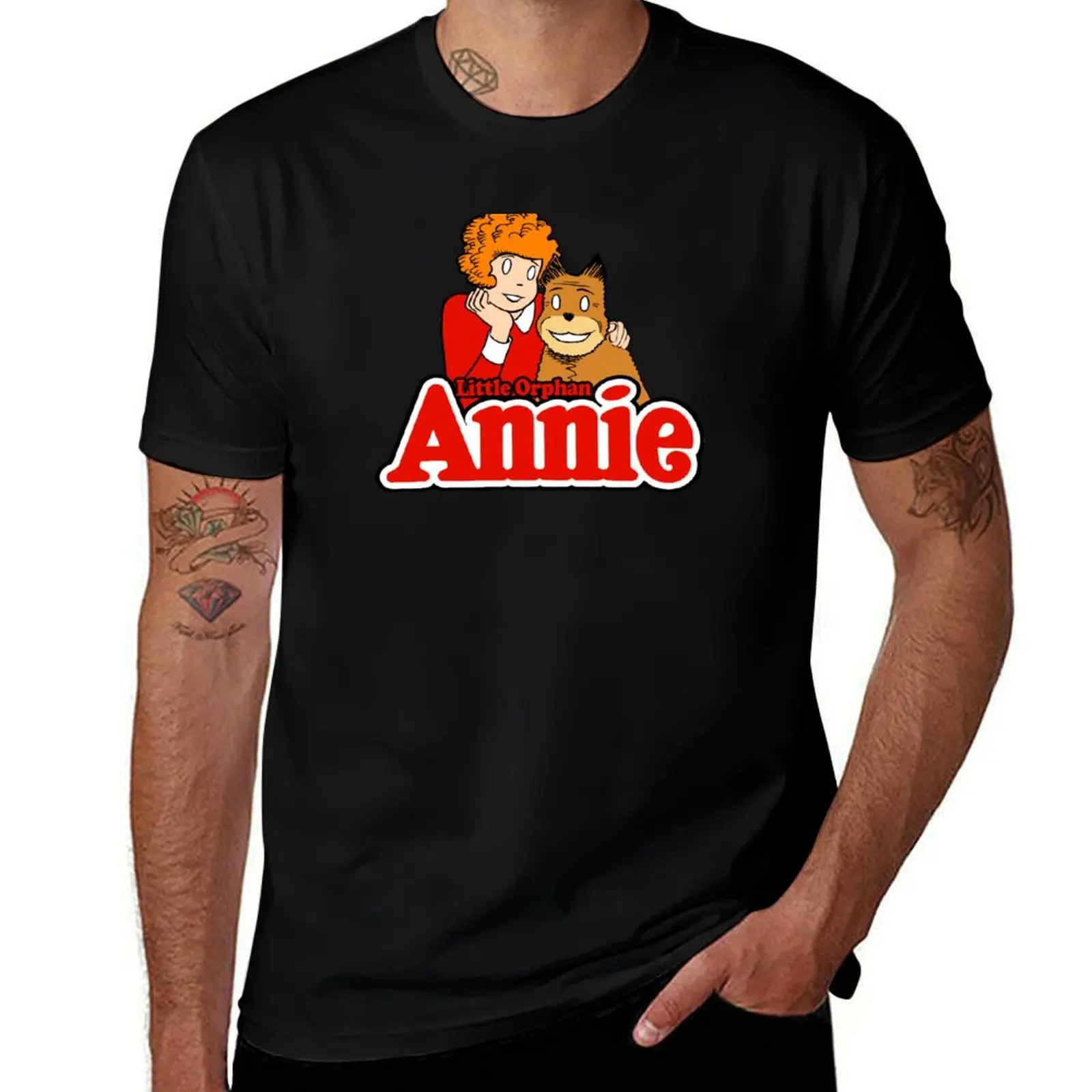 Little Orphan Annie T-Shirt Sports Casual Short Sleeve Cotton Tee