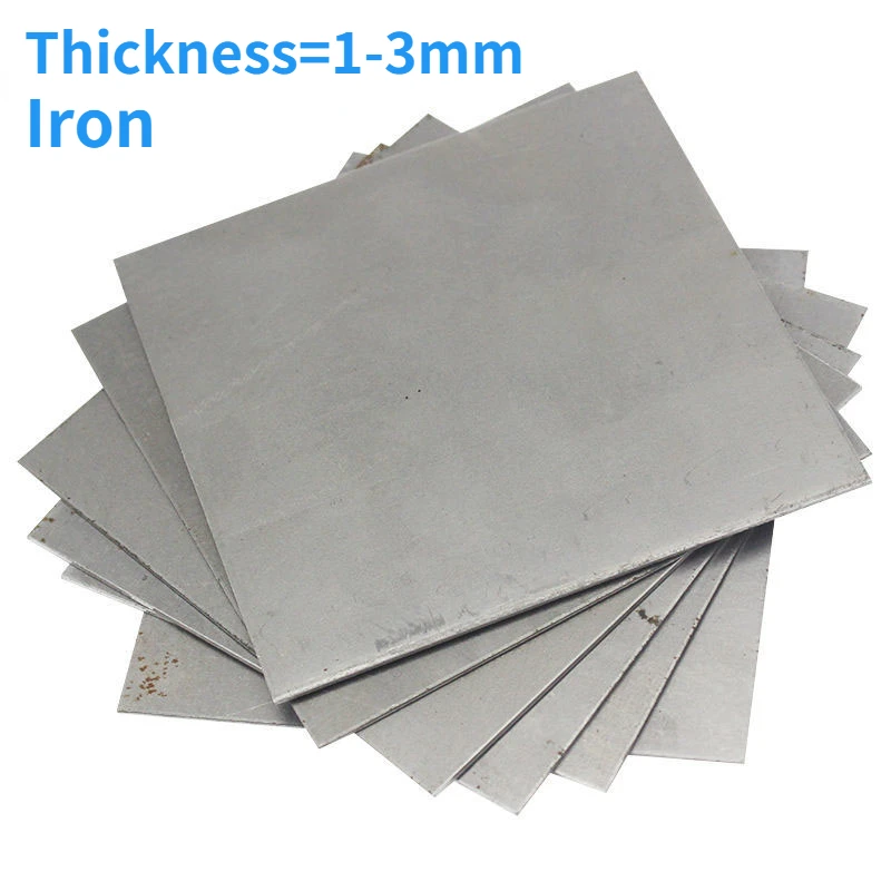 1pcs Length =100mm Thickness 1-3mm A3 Iron Sheet Width =100-300mm Iron Plate Can Be Customized Zero Cutting