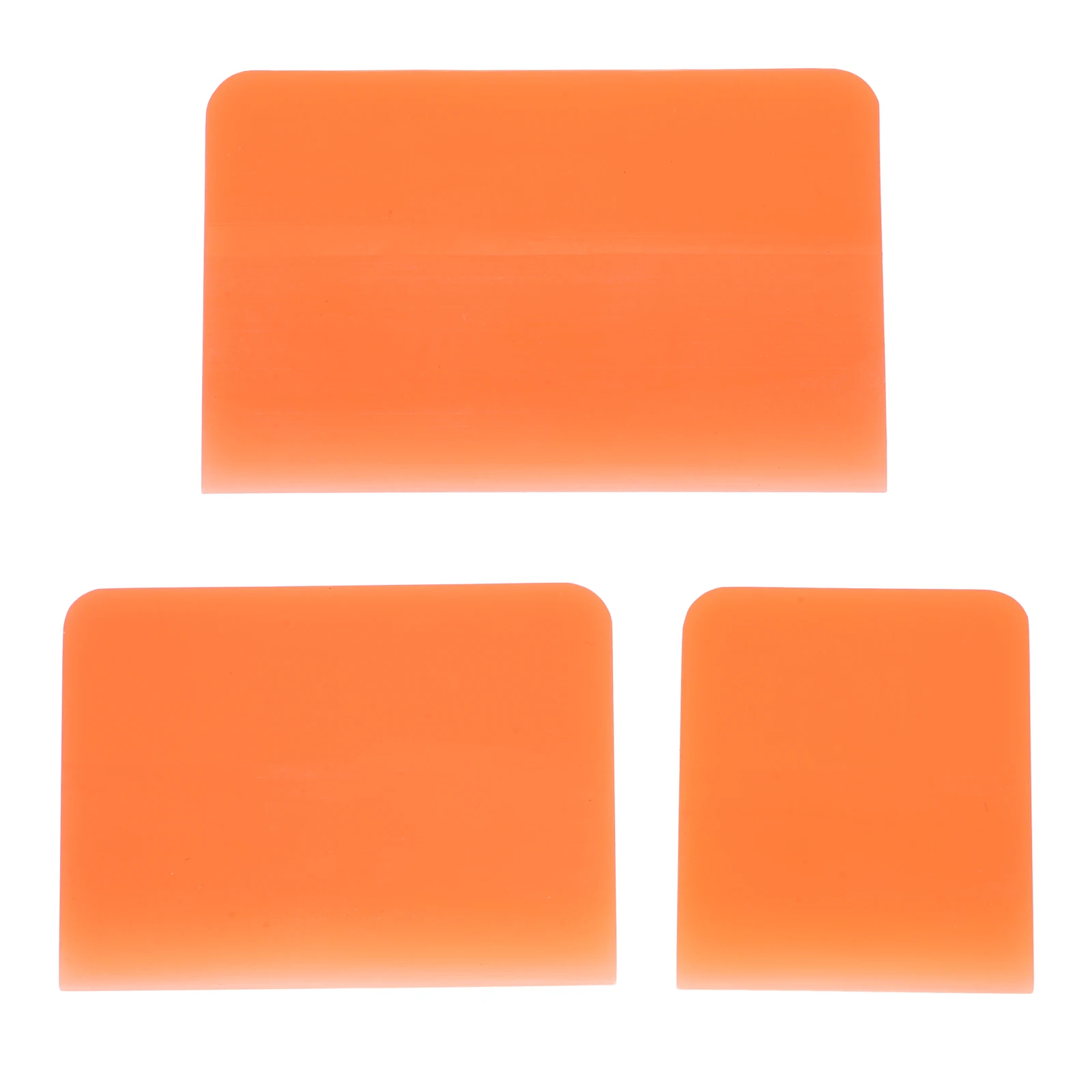

3 Pcs Car Film Scraper Tpu Wrapping Squeegee Orange 3 Pieces Set Vinyl Smoothing Auto Paint Protection Cleaning Durable