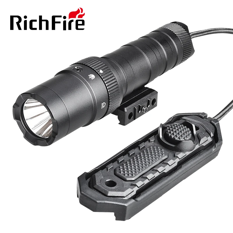 

1200 Lumen Tactical Flashlight Long Range 90 Minute Runtime Aluminum LED Waterproof USB Charging Remote Switch Laser Light IP67