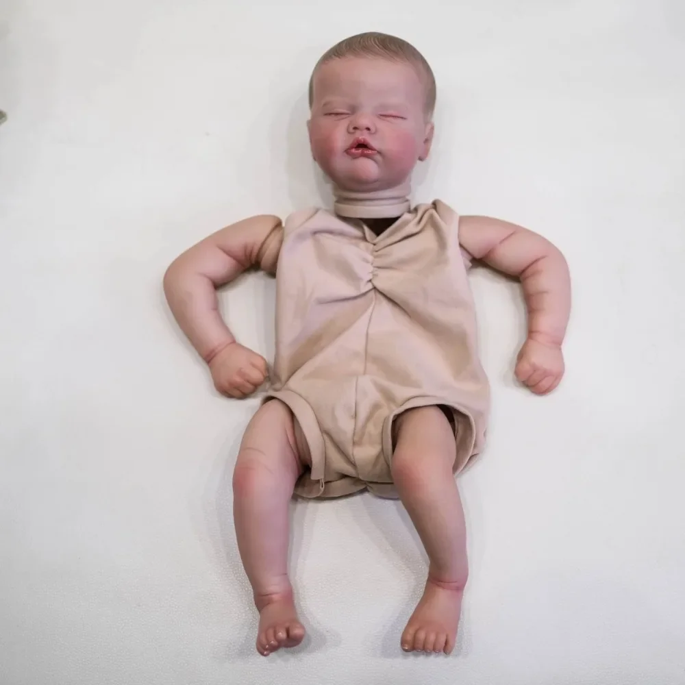 19inch Reborn Doll Kit Quinbee Sleeping Baby Already Painted Kits Very Details Veins Bebe Reborn Kit Muñeca Kit Reborn