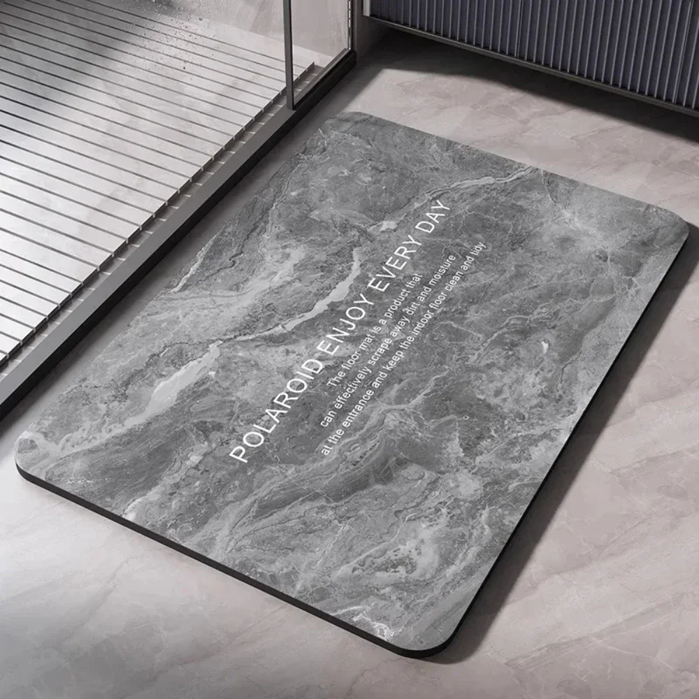 Diatomite Bath Mats Bathroom Absorbent Anti Slip Floor Mat Foot Carpet Quick Dry Shower Toilet Rug Doormat Washable