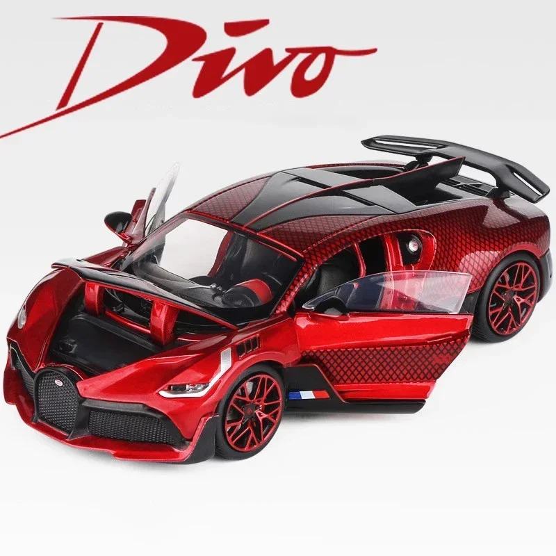 1:32 Bugatti DIVO Supercar Diecasts & Toy Vehicles Metal Car Model Shock absorber Sound Light Collection Car Toys Gift