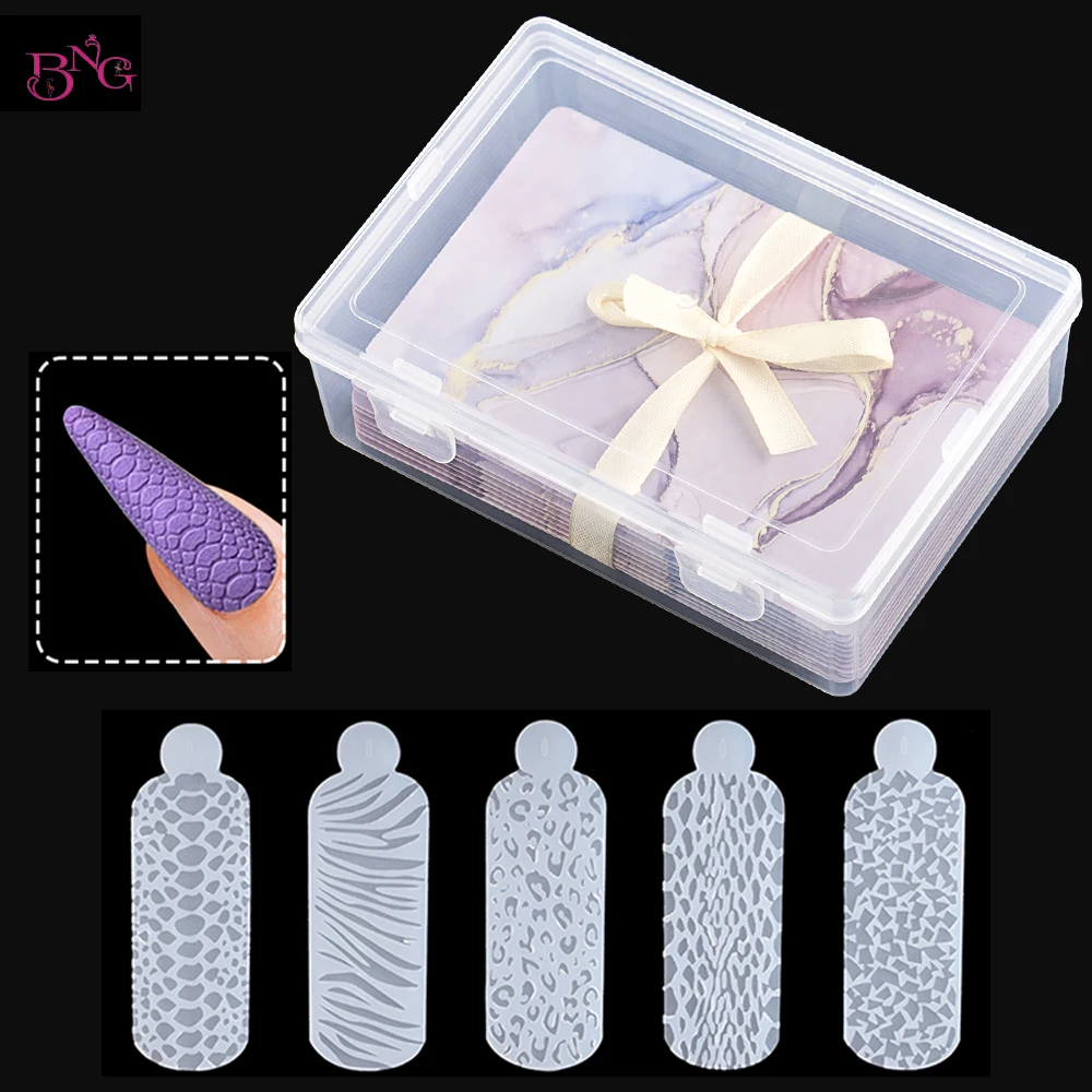 60Pcs Touch Animal Silicone Molds for Dual Nails Forms Creating Relief Design on Nails Reusable Soft Silicone Forms Universal