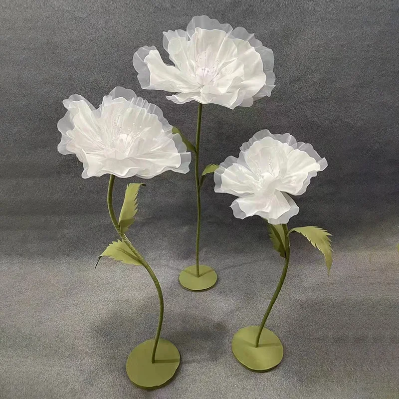 zv-New wedding decorations Silk flower path wire mesh flower rack pole foam flower decorative window wedding props*