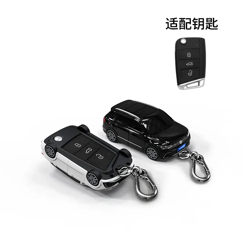 For Tiguan L Appearance Remote Key Case Cover for VW Volkswagen Golf 7 MK7 Tiguan MK2 Skoda Octavia A7 Smart Key Fob Holder Bag