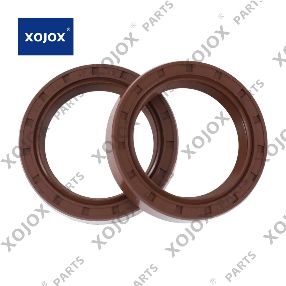 

XOJOX Универсальное сальник TC Уплотнительное кольцо Уплотнение вращающегося вала 35x48x10 мм Высокое давление FKM Резина Коричневый 2 шт.