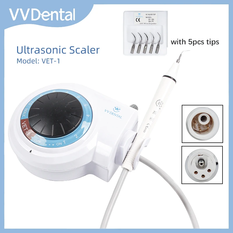 

VV Dental Ultrasonic Scaler Fit for EMS Handpiece Remove Tooth Calculus Smoke Stains Teeth Whitening Cleaner Dentists Equipment