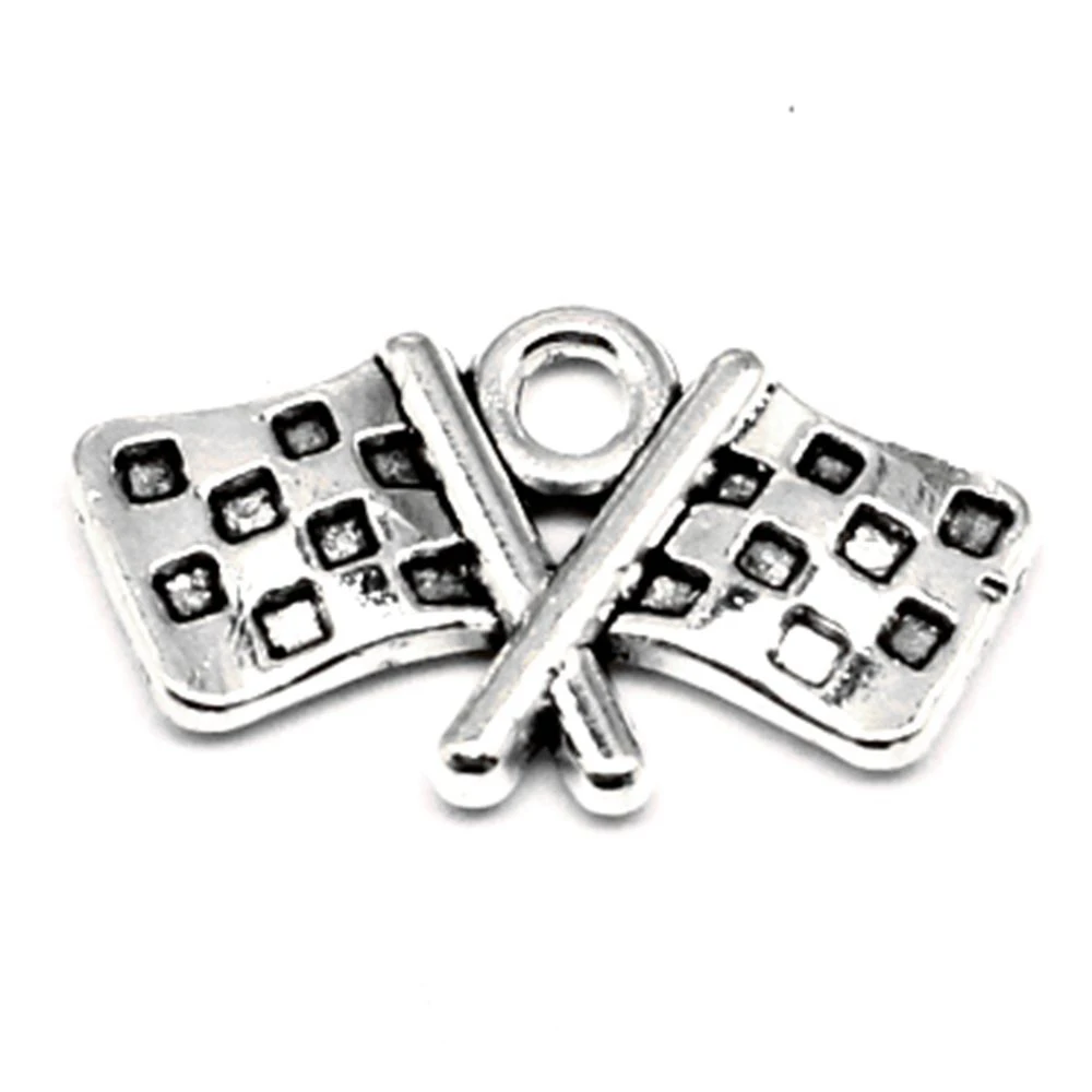 90pcs Wholesale Jewelry Lots Flags Charms Pendant Supplies For Jewelry Materials 13x22mm