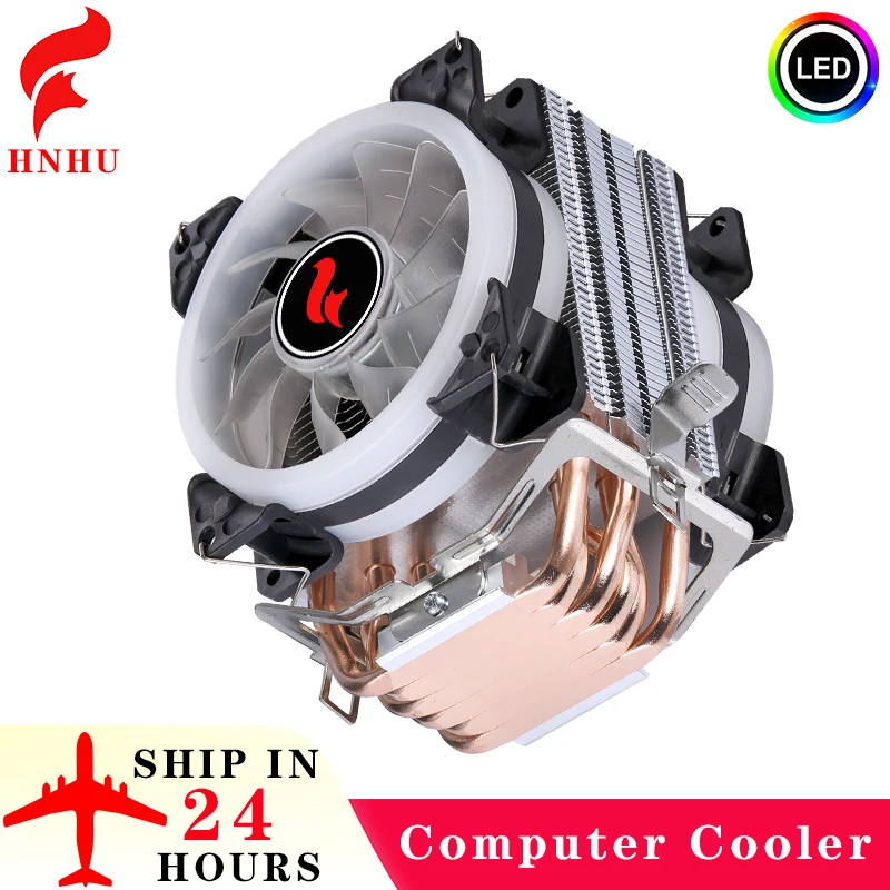 

HNHU Computer Tower Type Cooler 2/4/6 Heat Pipe CPU Cooling Fan Air-cooled Installing LGA115x 2011 x79x99 2066 1200 1700 AMD AM4