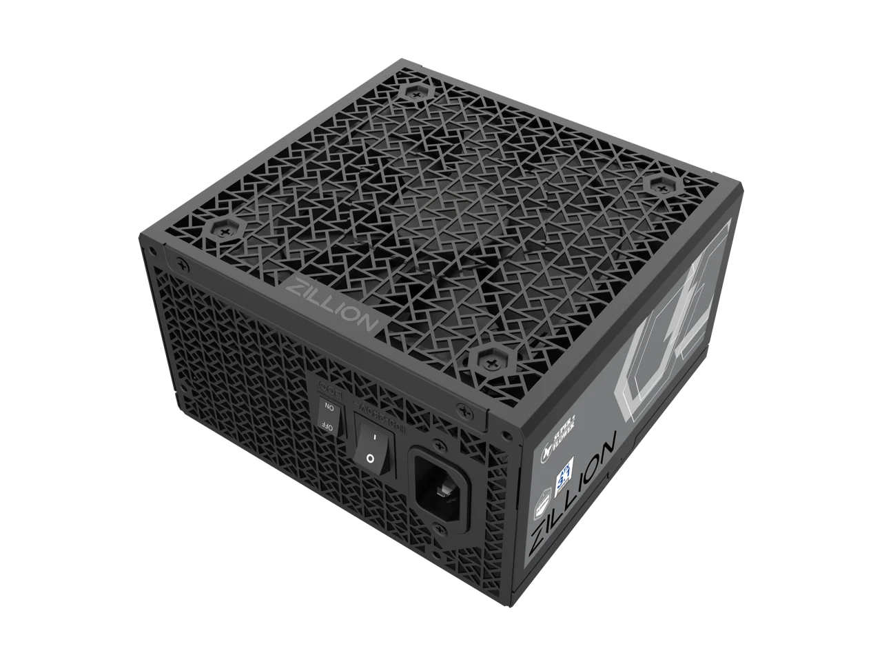 Super Flower Zillion FP 1000W Cybenetics Platinum, Full Modular Embossed Cables, ATX 3.1 / PCIe 5.1, W/12V-2x6 Native Cable, Power Supply, FDB Fan, SF-1000Z12FP, Black version