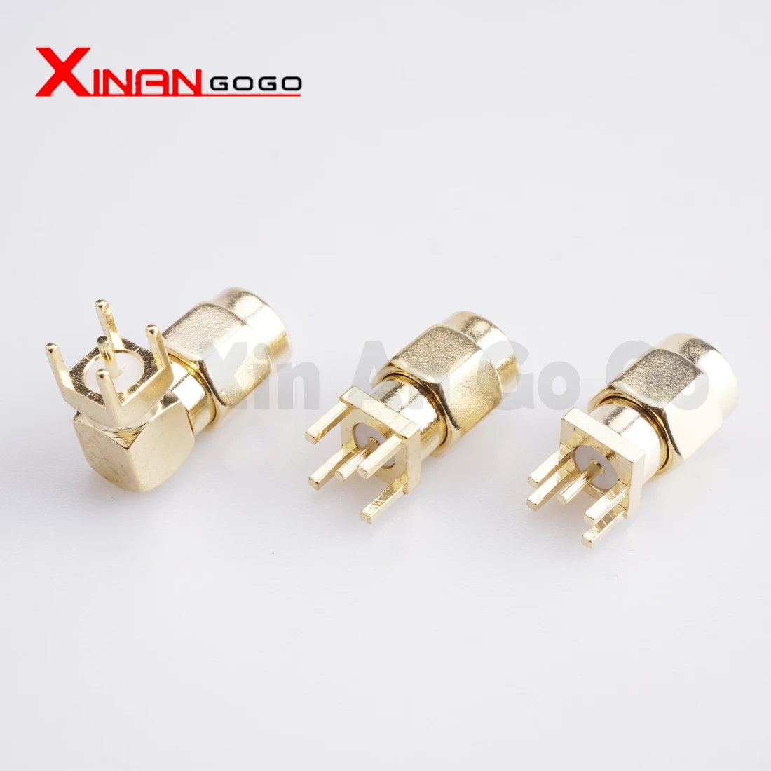 Adaptador de enchufe macho SMA hembra, Conector de cobre RF, 2/5/10 piezas, borde de soldadura, PCB, montaje en ángulo recto