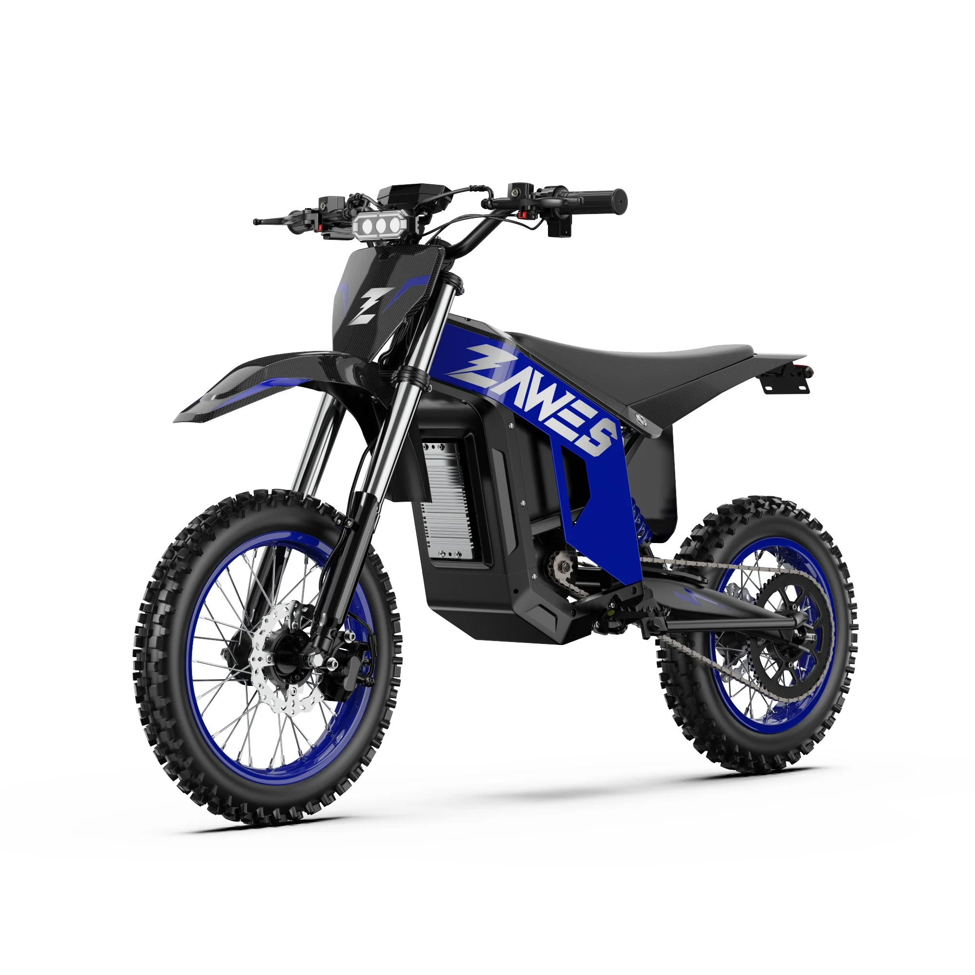 ZAWES GT1 Off-Road Elektrische Motorfiets 5400W Motor 60V 28AH Lithium Batterij, Max Snelheid Elektrische fiets voor alle soorten terrein, met een topsnelheid van 80 km/u, voorzien van