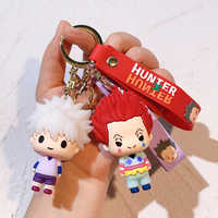 Anime HUNTER X HUNTER Figure Keychain Silicone GON·FREECSS Doll Pendent Keyring Car Key Holder Accessories Jewelry Kids Toy Gift