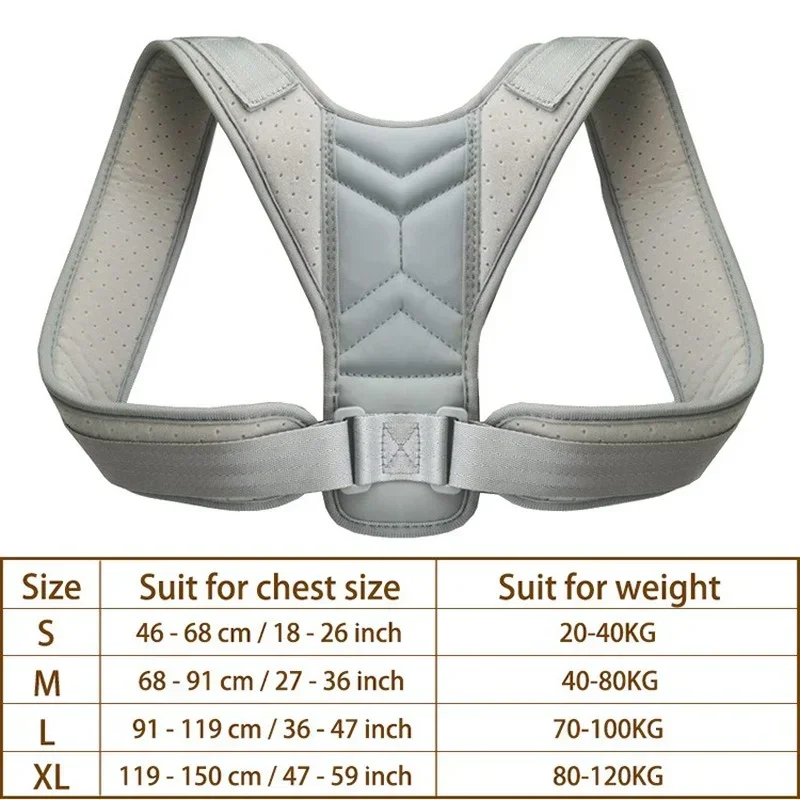 Adjustable Back Shoulder Posture Corrector  Belt Clavicle Spine Support Reshape Your Body Home Office Sport Upper Back NeckBrace