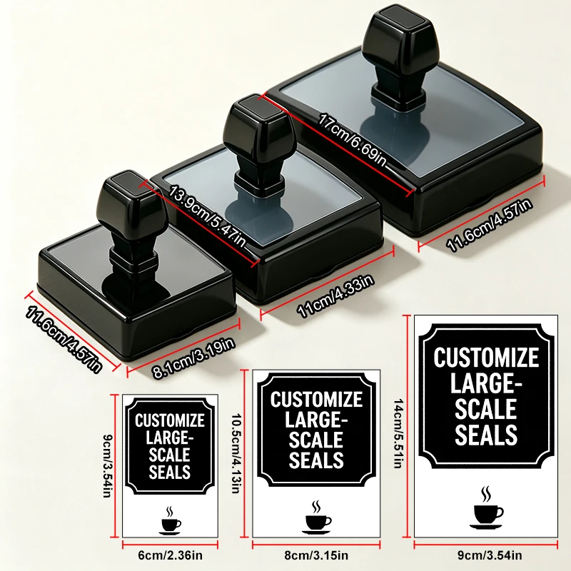 Commercial Self‑Inking Marking Stamper, Custom Text & Logo for Bulk Express Packages, Logistics and Business Shipping Marking