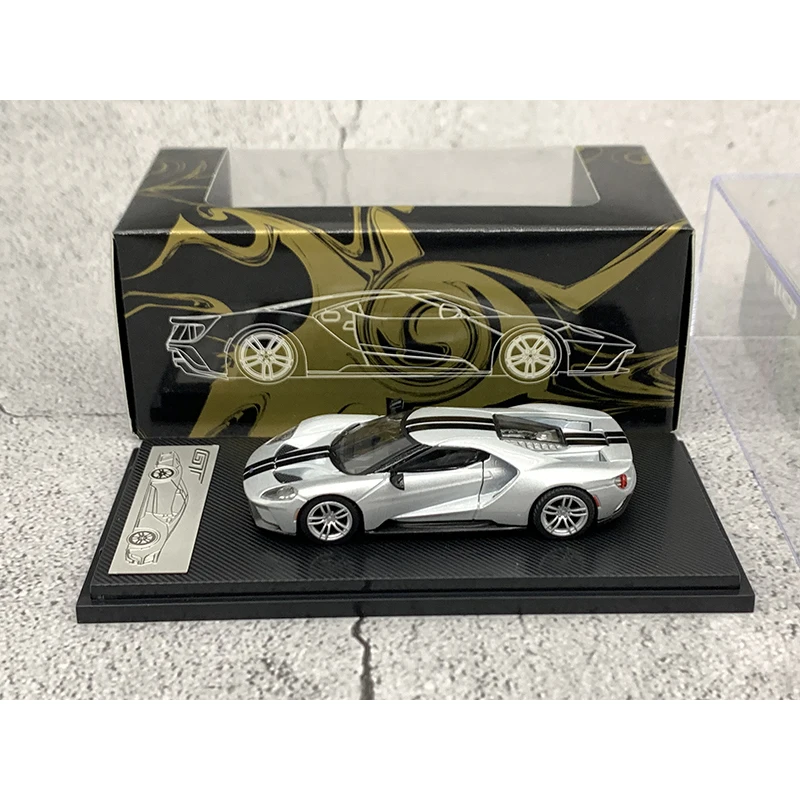 سرعة GT 1:64 مقياس 2017 فورد GT نموذج سيارة من خليط معدني فضي كلاسيكي للكبار هدية تذكارية زينة عرض ثابت #1