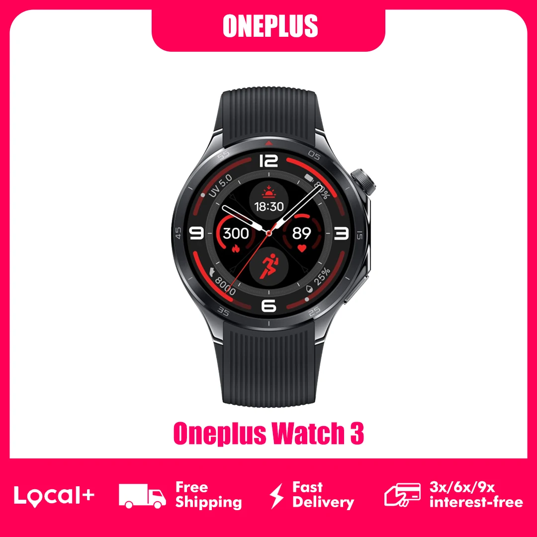 Montre connectée OnePlus Watch 3 46 mm OPWWE251, écran LTPO de 1,5 pouces, charge rapide, autonomie de 120 heures, 100 modes sportifs, GPS double fréquence