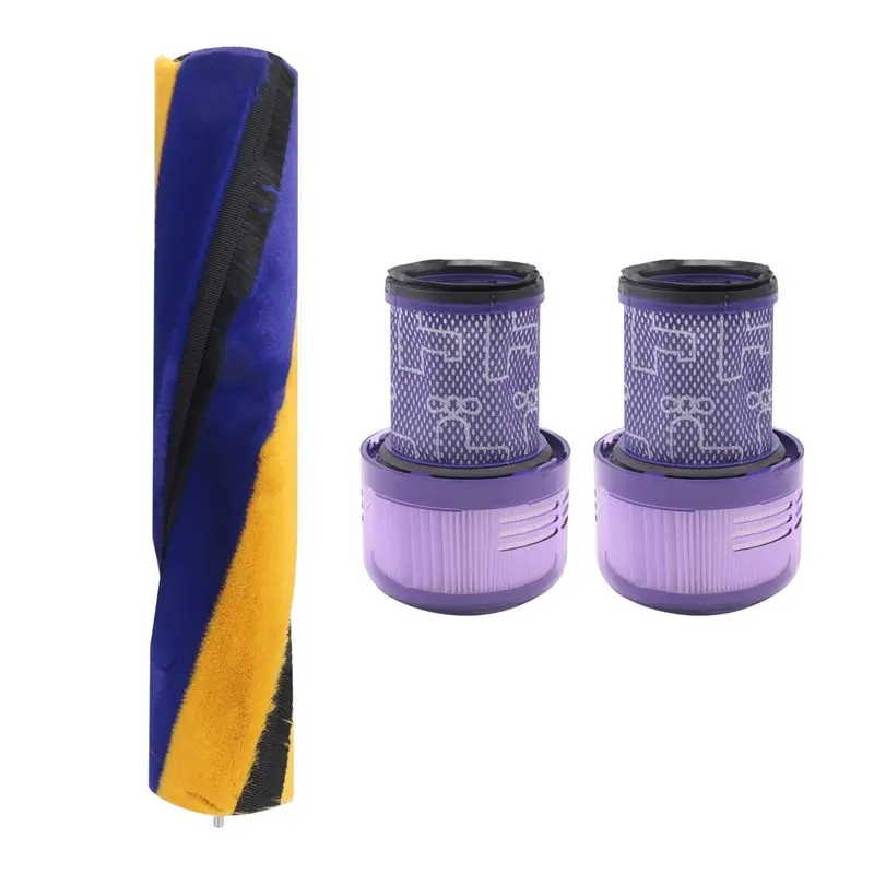 GTBL For Dyson V12 Detect Slim Roller Brushes, Vacuum Cleaner Roll Floor Nozzle Accessories With HEPA Filter