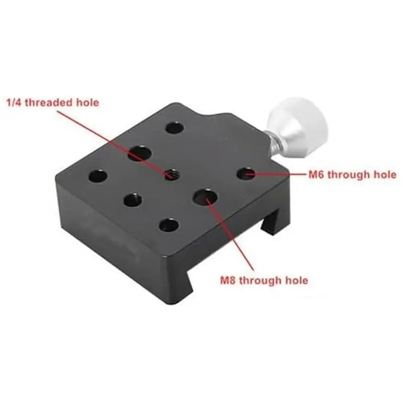 Medium Dovetail Clamp Brass Screw 72X63x24mm 10Kg Load 39.5Mm Upper 45Mm Lower Dovetail Depth 12Mm 75° Base