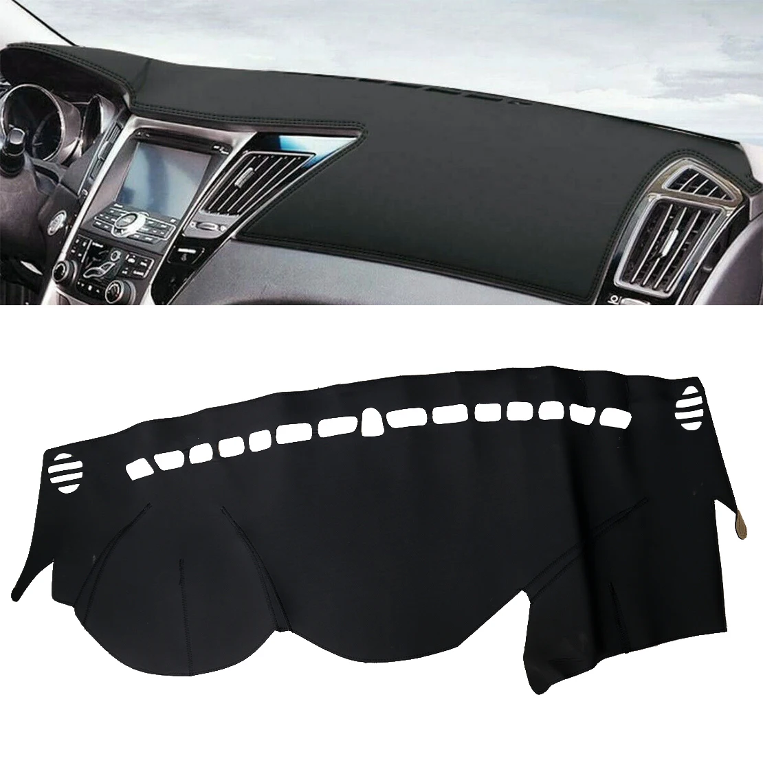 

Car Front Dashboard Dash Protector Cover Mat Pad Left Hand Drive Light-proof Fit For Hyundai Sonata 2011 2012 2013 2014