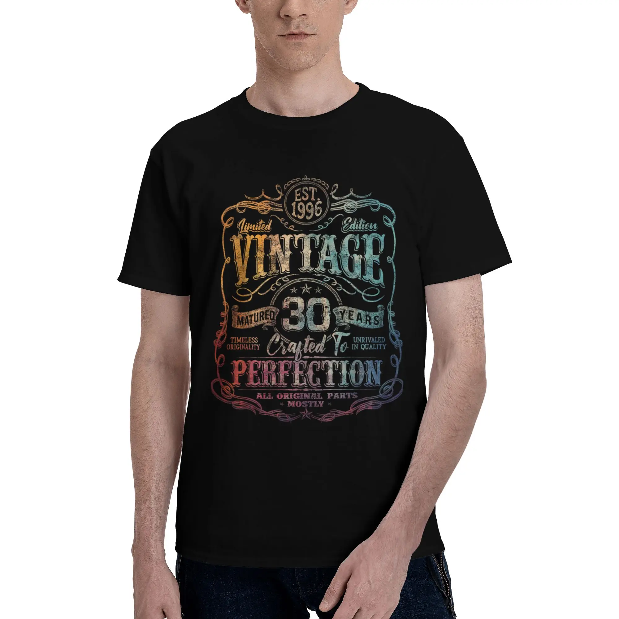 Vintage 1996 Limited Edition Shirt 30 Year Old Funny 100% Cotton T-Shirt 30th Birthday Tops Tees For Men