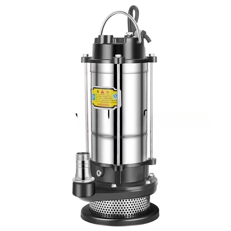 220V Stainless Steel Submersible Pump Agricultural Pumping Garden Tools Underwater Sewage Self-priming Pump Drainage Lrrigation