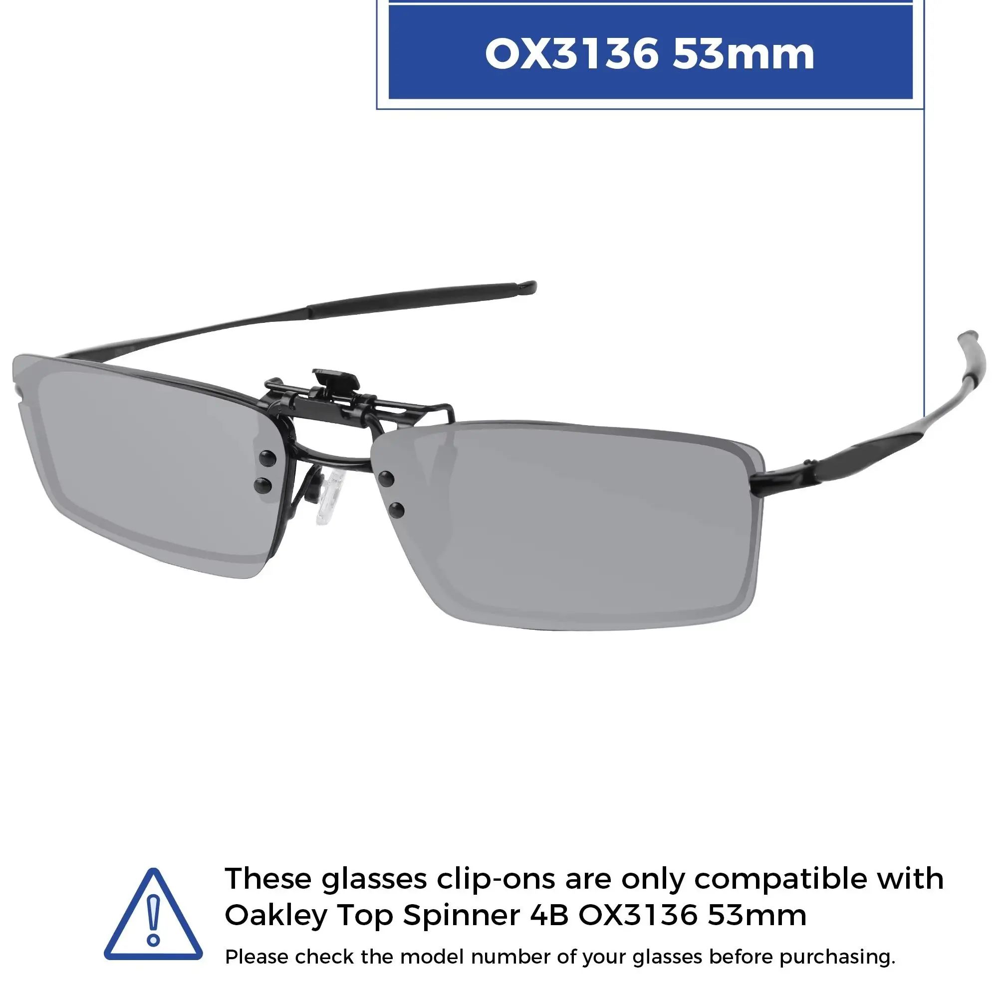 Rarayvix Polarized Flip-up Clip-on Sunglasses for Oakley Top Spinner 4B OX3136 53mm for Men Women UV Protection Sunglasses