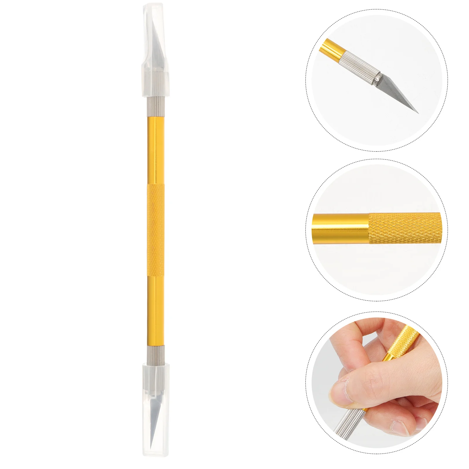 Double Head Pen Engraving Cutter Carving Pen Rubber Stamp Carving Tool Precision Craft Art Cutting Tool Lightweight Scrapbooking