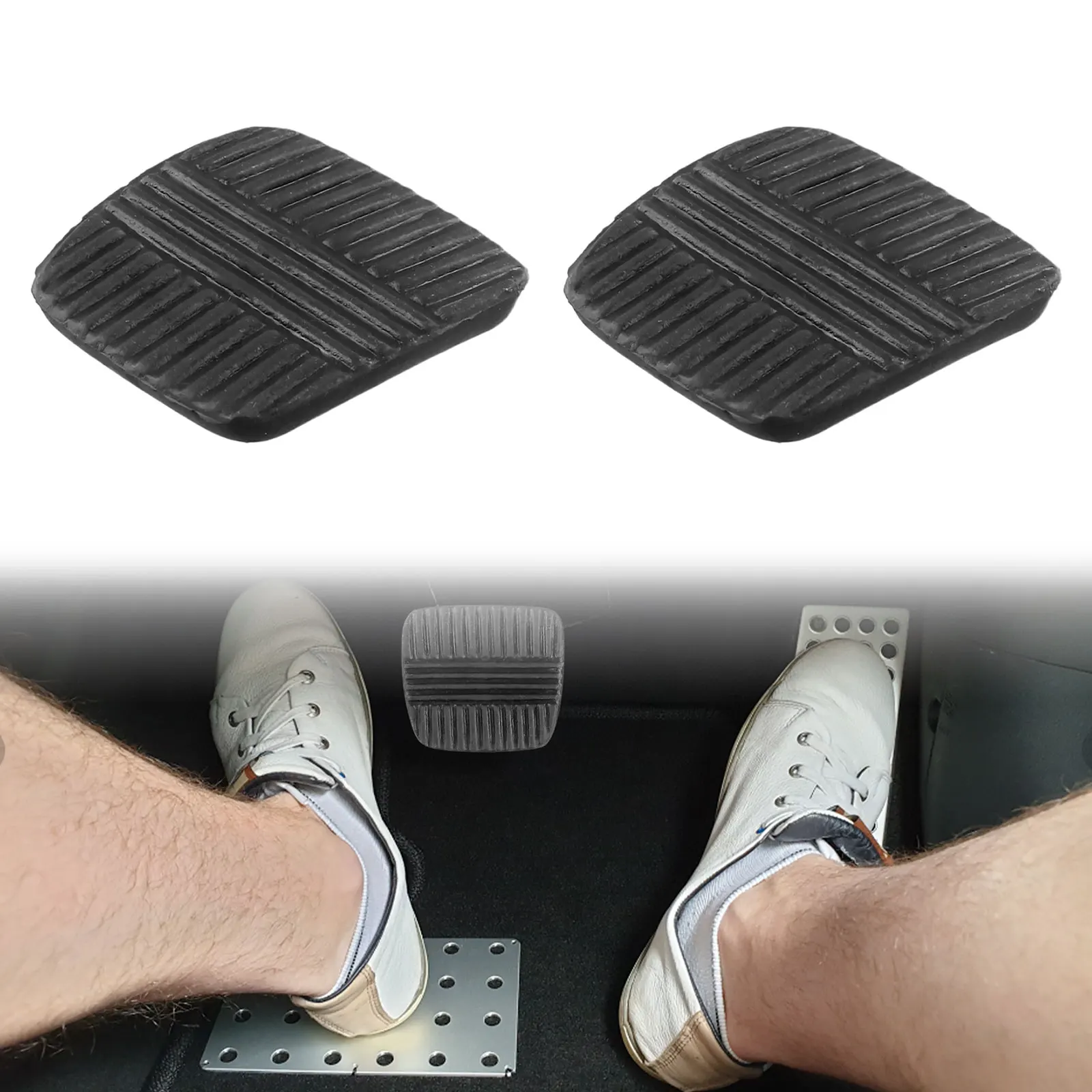 2Pcs Car Brake Clutch Pedal Rubber Pads Cover 49751-NI010 For Nissan Patrol 3.2 Diesel ( for swb Wagon 84-88 W/SD33 6Cyl Engine)