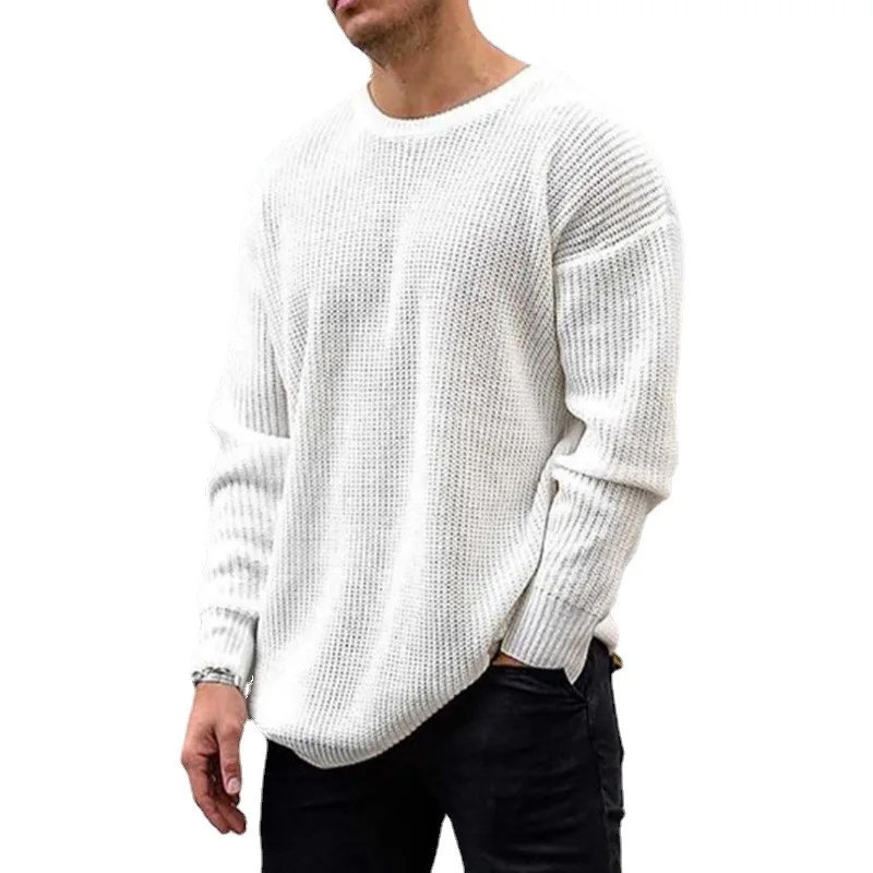 

Men's Faion Cotton Sweater Pullover Casual Loose Fit Long Sve round Ne Youthful Vitali Sle Autumn Wear