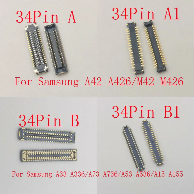 2-100Pcs Lcd Display Plug FPC Usb Charging Connector For Samsung Galaxy A33 A336 A73 A736 A53 A536 A15 A155 A42 A426 M42 78 Pin