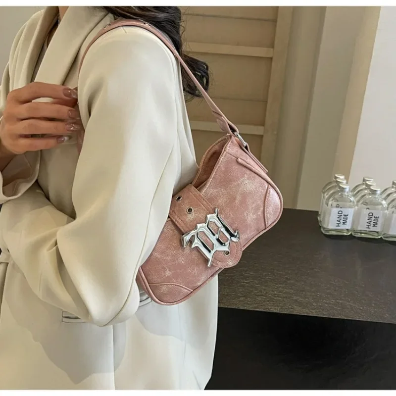 New Underarm Bag Hand Women Free Shipping Designer Luxury Female Women's Shoulder Trend Bags 2024 Handbags Vintage Matte Party