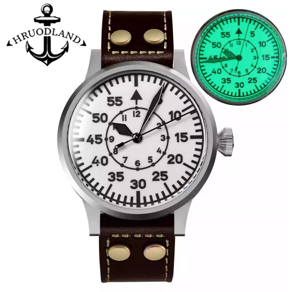 

Hruodland Автоматические Механические Часы Классические Ретро WW II Немецкий B-Uhr Сапфировые Часы Из Нержавеющей Стали для Мужчин F013