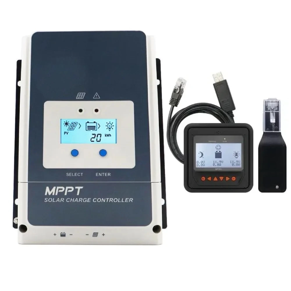 MPPT 40A Solar Charge Controller 4210AN Black-Light LCD Solar Regulator for 12V 24V Lead Acid Lithium-ion Battery Charger