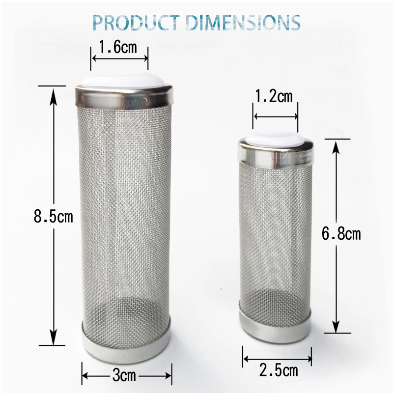 Fish Tank Filter Stainless Steel Inlet Case Mesh Shrimp Nets Special Cylinder Filters Inflow Inlet Protect Aquarium Accessories