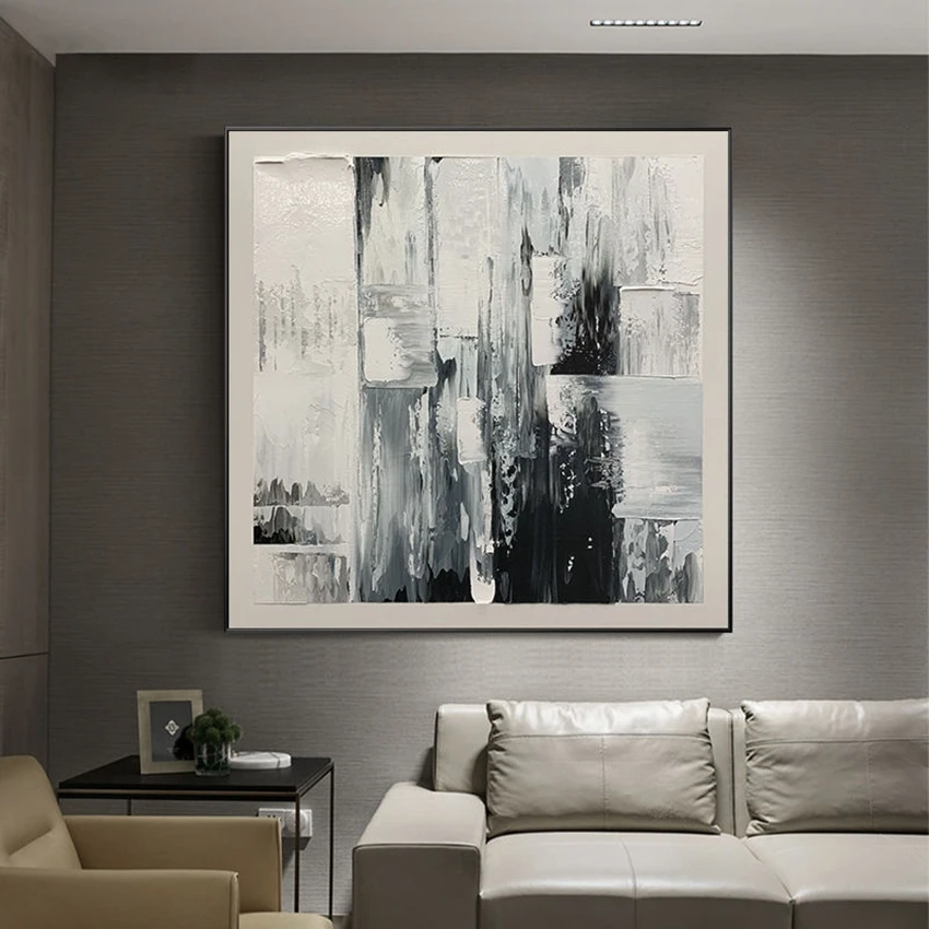 American Abstract Knife Painting Pure Handmade Canvas Oil Painting Living Room Bedroom Decoration Picture Porch Large Size Mural