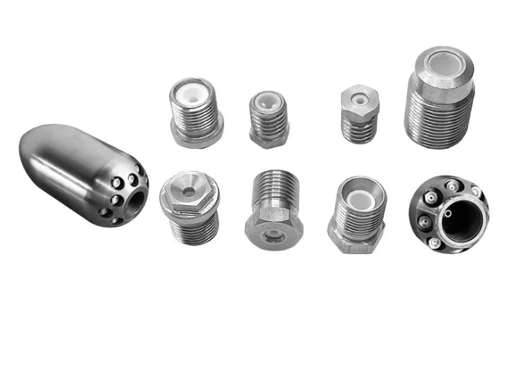 5pcs 1/4 Hex Socket Ceramics High Pressure Nozzle Dredging Sewer Pipe Water Mouse Pagoda Cleaning Nozzle Repair Kit Accessory