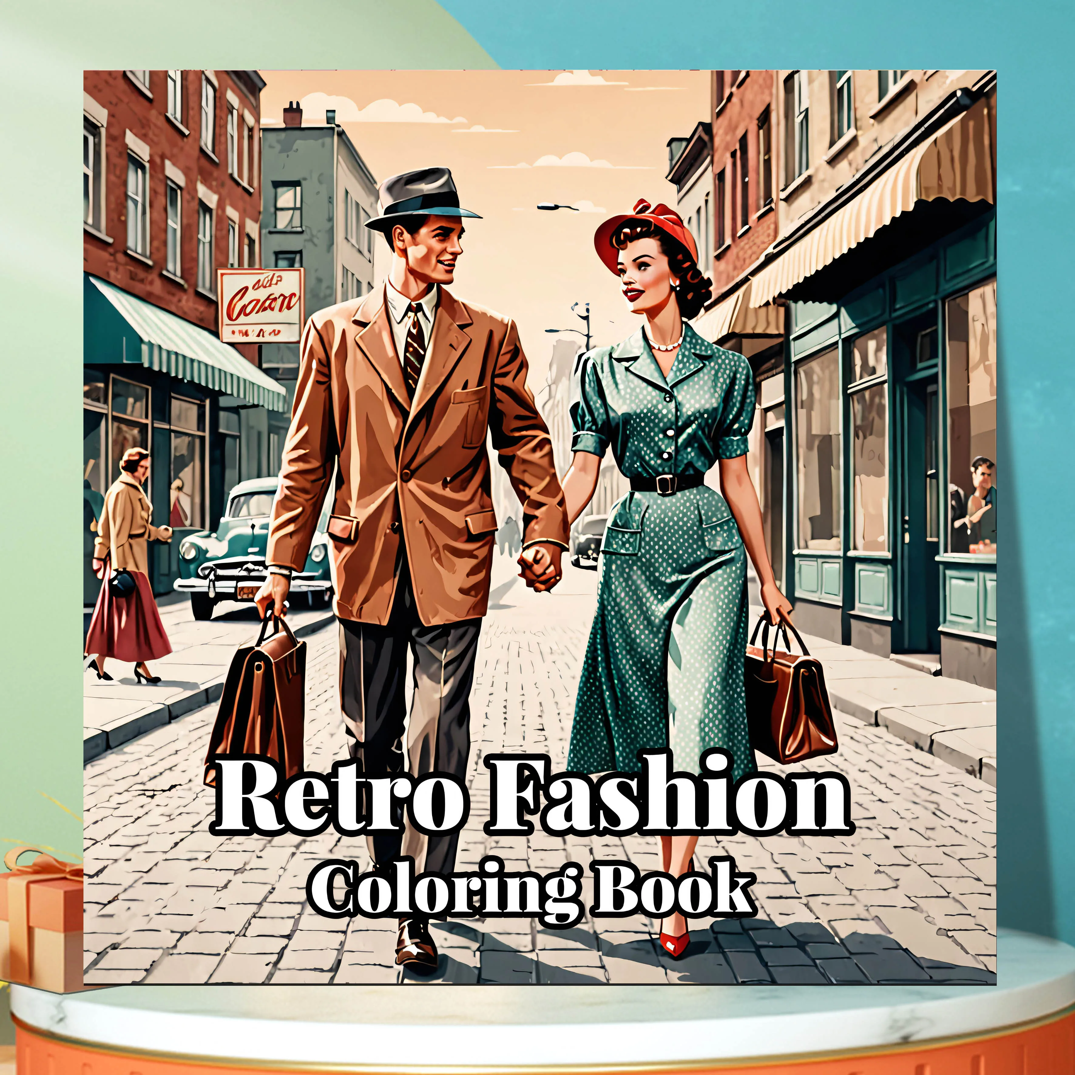 1 pc 26-pagina's retro mode kleurboek artistieke en creatieve expressie perfect voor ontspanning voor tieners volwassenen perfect cadeau - afbeelding 2