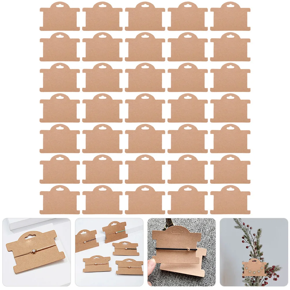 

50 шт., карты для демонстрации ювелирных изделий, браслет, ожерелье, картон, прочная, долговечная, стильная витрина, профессиональный вид