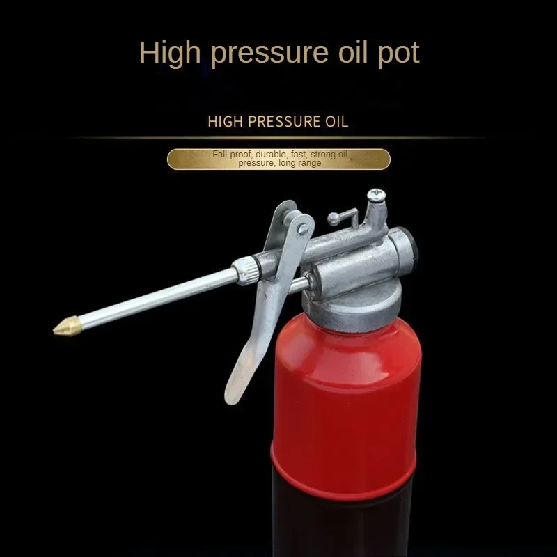 250ml Oil Can Die Cast Body With Rigid Spout Thumb Pump Workshop Oiler With Sealing Gasket Aluminum Cover