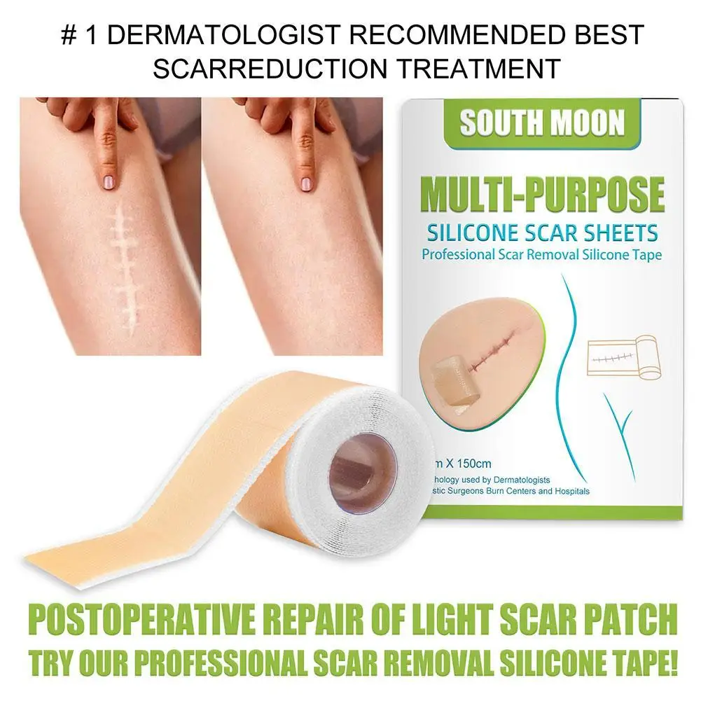 1 Roll Reusable Silicone Scar Removal Patch Sheet Burn Surgery Flatten Scar Gel Skin Adhesive Sticke Repair Soft Self Strip